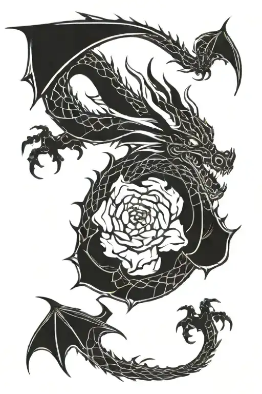 Dragon And Flower Of Hell