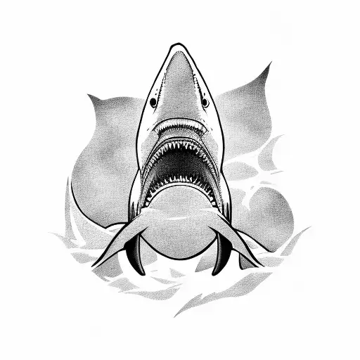 Shark With Irreguler Lines Around It