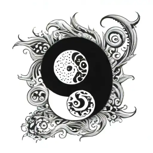 Sun And Moon Ying And Yang Infinity