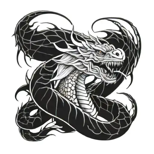 Jormungandr Dragon Breathing Fire