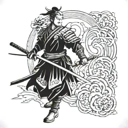American Traditional Samurai
