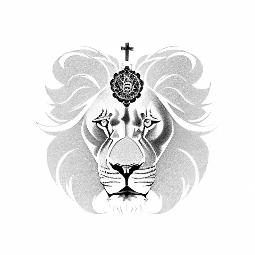 Lion With Cross