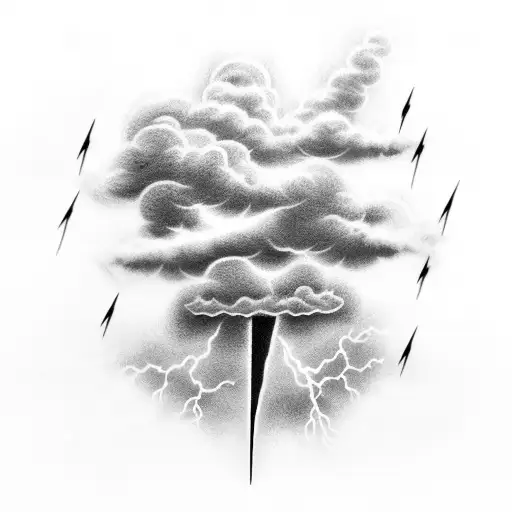 Cloud With Lightning And Rain