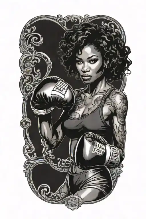 Black Woman Boxing Sexy