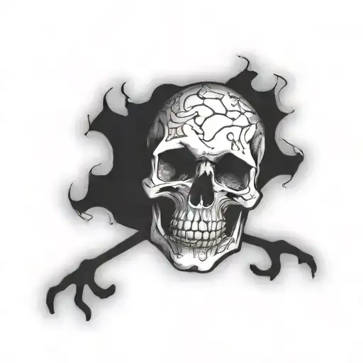 Hand Tattoo Skull From Not Having A Father In Your Life But More Minimalistic