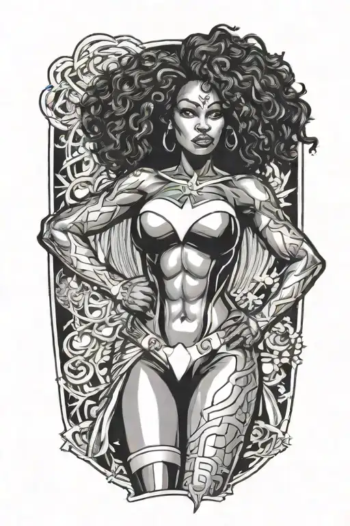 Black Woman Sexy Superhero