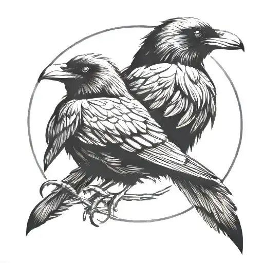 2 Ravens Circle Shape