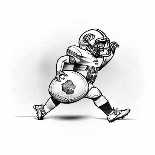 A Football Player Kicking A Stack Of Money