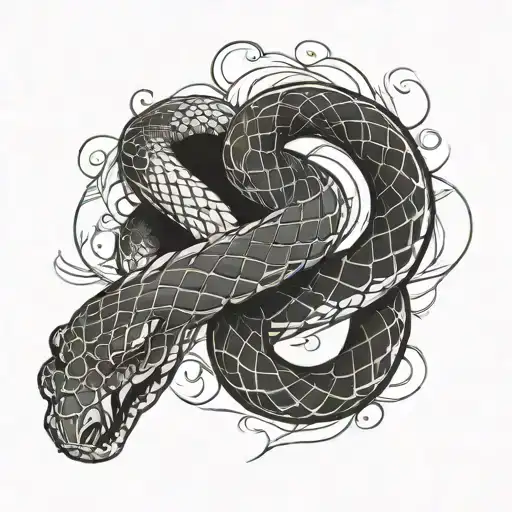 Snake Wrapped Round Arm Sleeve