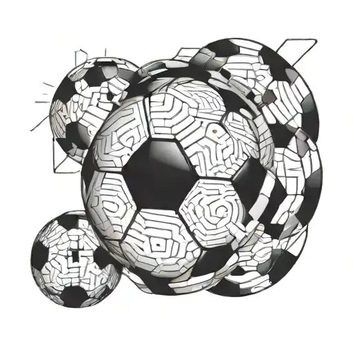 A Soccer Ball Morphing Into A Complex Mathematical Equation