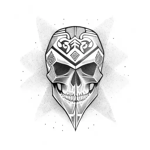Skull With A Luchador Mask