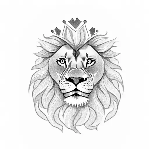 A Lion Smoking A Joint With A Crown Of Roses