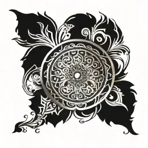 Black Ornamental Circle