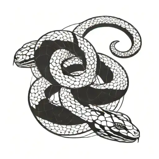 Minimalist Snake Intertwined