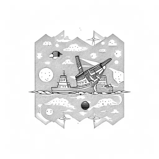 Ufos Over The Ocean With Ships