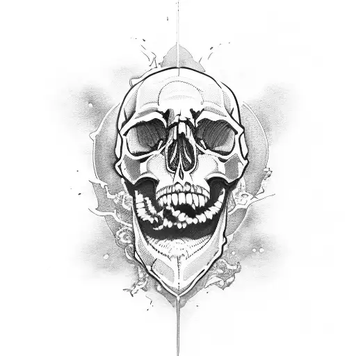 Skull Breaking Apart From Light