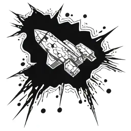 Meteorite Trought The Space