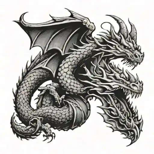 Dragon With Its Heart Showing Saying No Matter How Hard You Get Hit Get Back Up