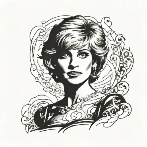 Princess Diana Black Revenge Dress Minimalistic