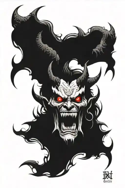 Demon Dark Art Tattoo Design