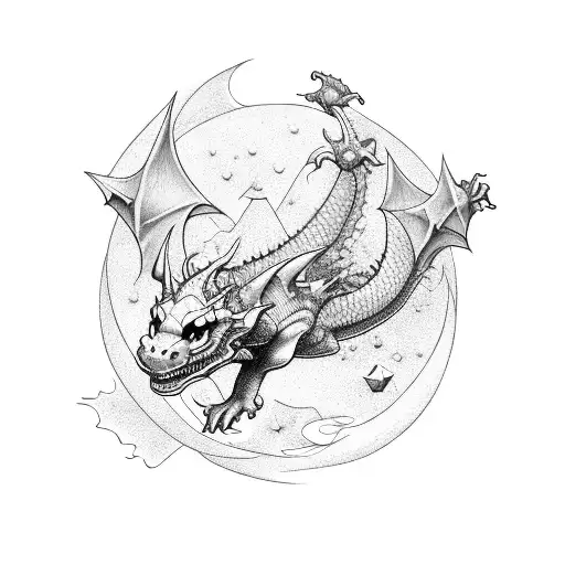 Astronaught Riding Dragon