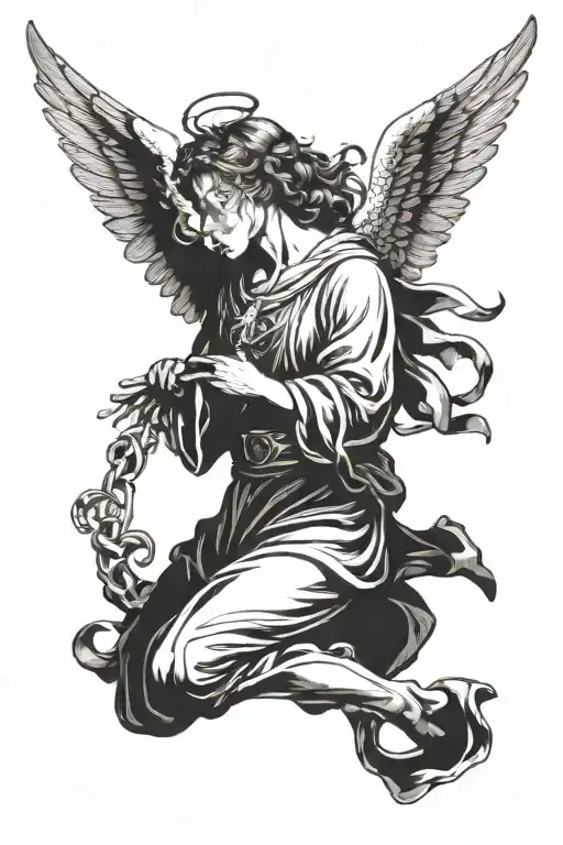 Fortune Favors The Bold In Latin With A Praying Angel