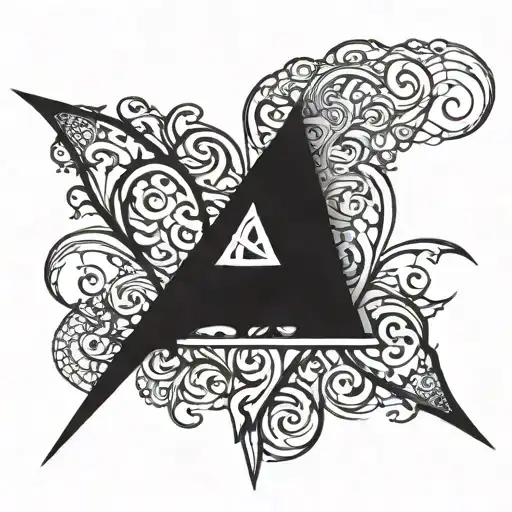 Troubles Text Tattoo Made Gothic Style