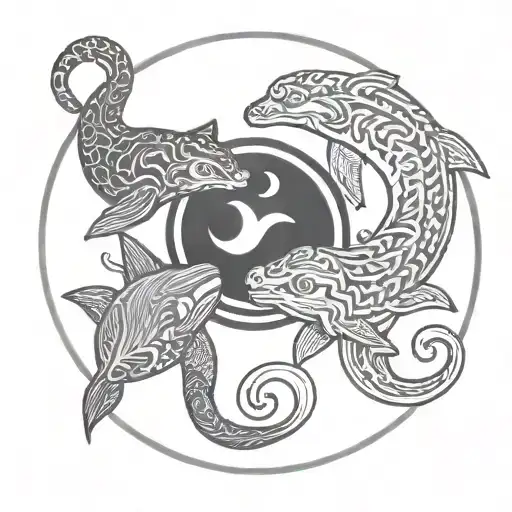 Ying Tiger And Yang Dolphin