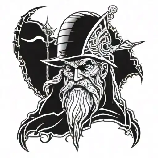 A Modern Interpretation Of The Norse God Odin With A Cybernetic Twist