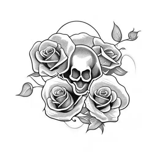 Skull And Roses