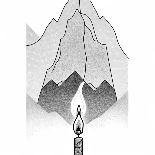Mountain With A Birthday Candle In It