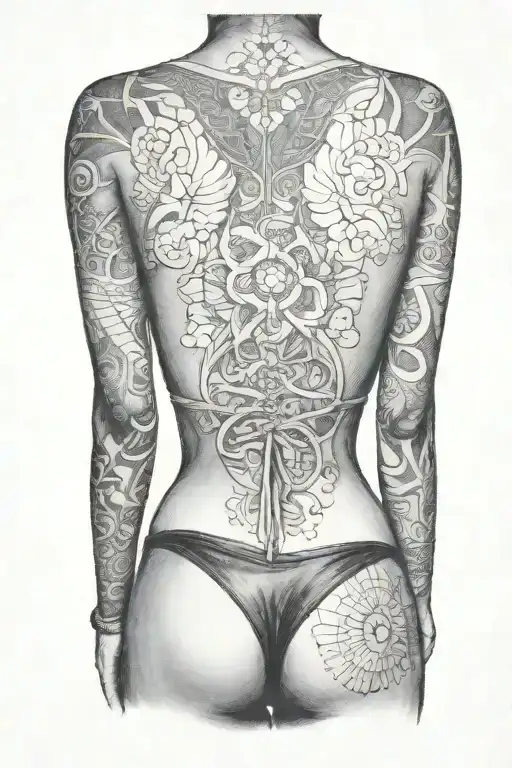 Sexy Black Girl Back Facing Bikini Standings