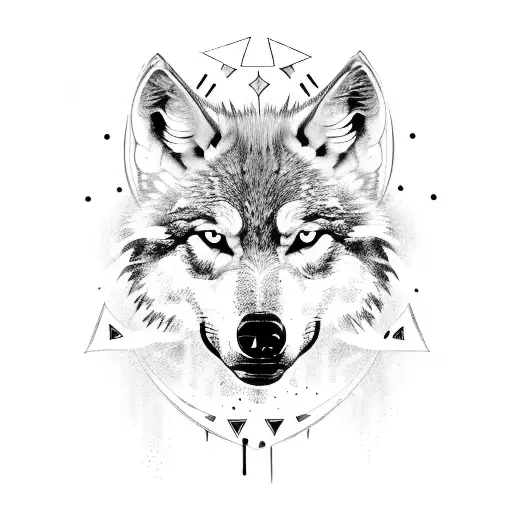 Romanian Wolf With Viking Runes Going Down The Arm Connecting From A Tree And