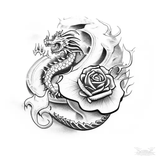 Dragon With Skulls
