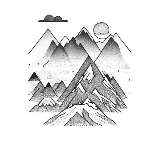 Mountain Scene With The Sea