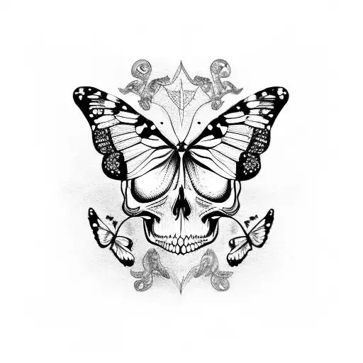 Butterfly With Skull