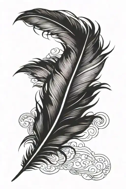 Black Feather Wrapping Black Feathers