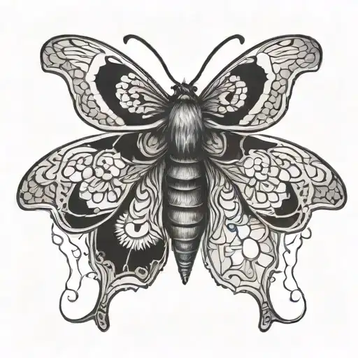 Moth Tattoo Design