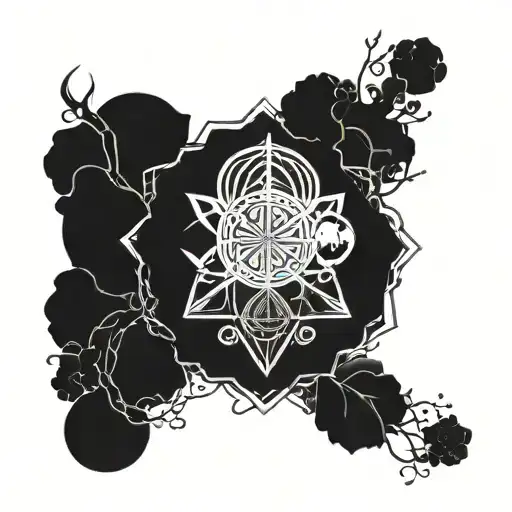 7 Chakra Symbols And 4 Elements Of Nature Scene Inspired