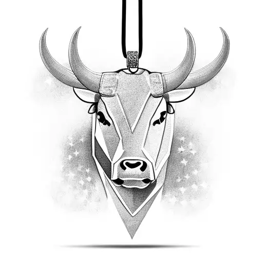 A Full Bull With An A As A Necklace Locket
