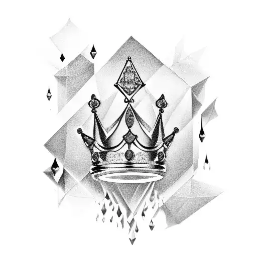 Dripping Diamond With Crown