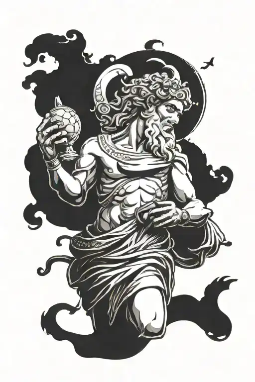 Mithological Greece God Holding