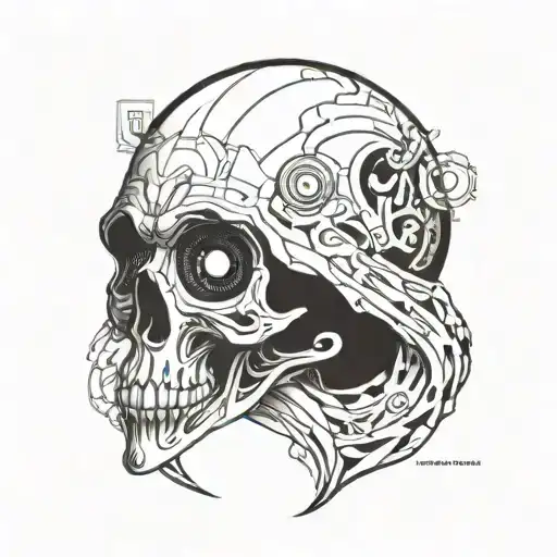 An Anime-inspired Skull With A Futuristic Twist
