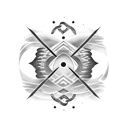 Ocean Wave With Fish Hook Infinte Symbol