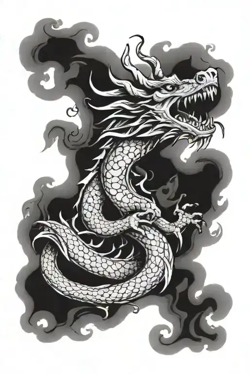 Dragon Made Of Smoke