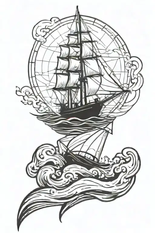 Sailing Line Wrapping Around The Arm Sleeve