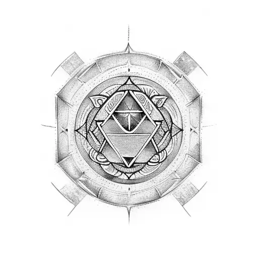 Nordic Tattoo Using Vegvisir And Valknut