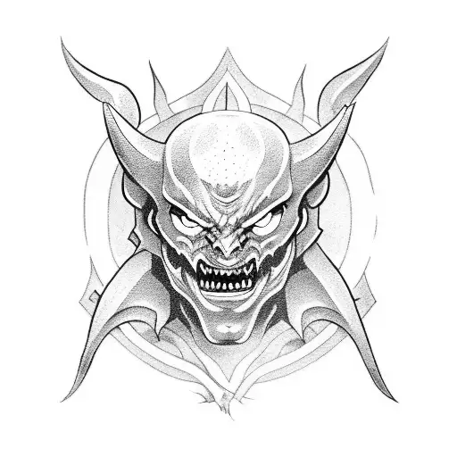 Demon Fighting An Angel