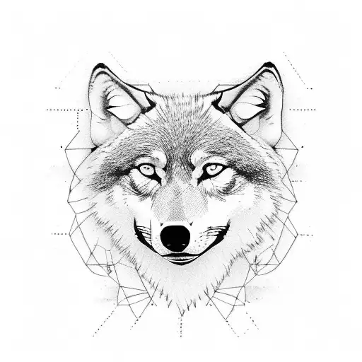 Woman And Wolf Forest Cottage Core Delicate