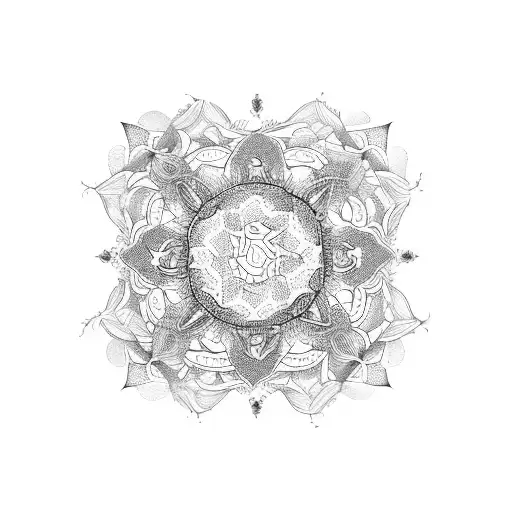 Backtattoo Peony Mandala Snake